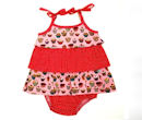 Pink Cupcakes Flounce Dress and Pants Set