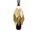 leaf earrings and pendant